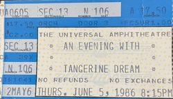Tangerine Dream on Jun 5, 1986 [613-small]