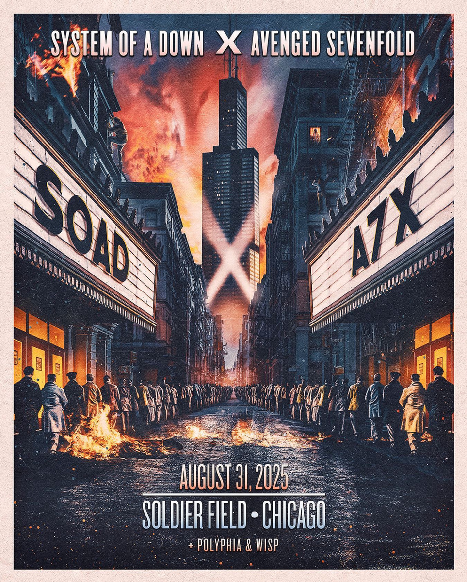 Aug 31, 2025 System of a Down / Avenged Sevenfold / Polyphia / Wisp at