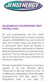 Jensen Energy Tour Press Release, tags: Article - BT / Hooverphonic on Oct 31, 2000 [866-small]