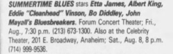 Albert King / Etta James / Eddie "Cleanhead" Vinson / Bo Diddley / John Mayall’s Bluesbreakers / Summertime Blues Fest on Aug 8, 1987 [600-small]