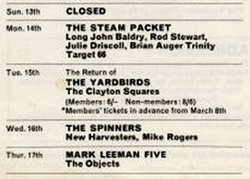 The Yardbirds / The Clayton Squares on Mar 15, 1966 [790-small]