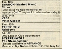 Steppenwolf / The Steamhammer on May 16, 1969 [822-small]