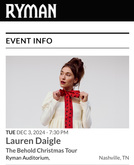 Lauren Daigle on Dec 3, 2024 [920-small]
