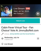 Jimmy Buffett on Jul 1, 2020 [754-small]