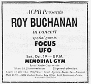 Roy Buchanan / Focus / UFO on Oct 19, 1974 [716-small]