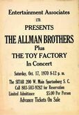 The Allman Brothers Band / The Toy Factory on Oct 17, 1970 [604-small]