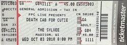 Death Cab for Cutie / Charly Bliss on Oct 3, 2018 [268-small]