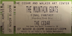 Final Fantasy / The Mountain Goats on Nov 7, 2009 [593-small]