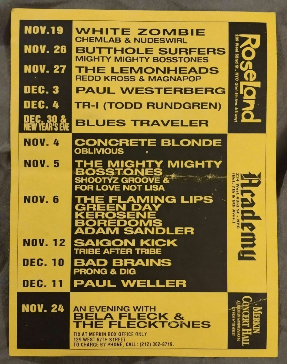 White Zombie Concert Tour History Concert Archives