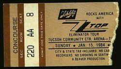 ZZ Top on Jan 15, 1984 [513-small]