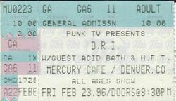 D.R.I. / Acid Bath / Hate Fuck Trio on Feb 23, 1996 [985-small]