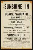Black Sabbath / Sun Mass / Dirt Road on Feb 17, 1971 [665-small]