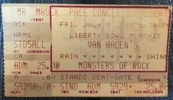 July 8, 1988, Monsters of Rock, tags: Van Halen, Scorpions, Dokken, Metallica, Kingdom Come, Memphis, Tennessee, United States, Ticket - Van Halen / Scorpions / Dokken / Metallica / Kingdom Come on Jul 9, 1988 [446-small]