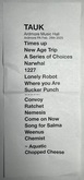 TAUK setlist, tags: Setlist - TAUK / MINKA on Feb 28, 2025 [641-small]