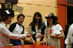 Ric Skelton messing around w/ the crew before the show, Doc Holiday, Lover Boy, and April Wine on Mar 3, 1981 [374-small]
