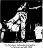 Tiny Tim - 
Musicians and fans gathered at Varsity Stadium in Toronto on June 21 and 22, 1969, for the Toronto Pop Festival. Tiny Tim took the stage Sunday afternoon, June 22., Toronto Pop Festival on Jun 21, 1969 [493-small]