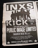 The Village Voice advertisement , tags: INXS, Advertisement - INXS / Public Image Ltd. on Mar 19, 1988 [222-small]