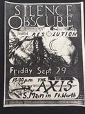 Silence Obscure / Resolution on Sep 29, 1989 [359-small]