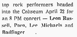 Leon Russell / Poco / Badfinger / Lee Michaels on Apr 22, 1971 [517-small]