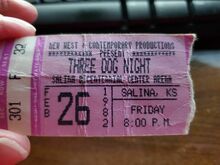 My 1982 Ticket clearly shows the venue name at the time as being 'Salina Bicentennial Center Arena', Three Dog Night on Feb 26, 1982 [464-small]