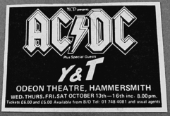 AC/DC / Y & T on Oct 13, 1982 [655-small]
