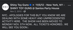 Shiny Toy Guns / MNDR / Colourmusic / Static Summer on Nov 3, 2012 [342-small]