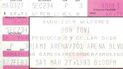Bon Jovi / Arcade on Mar 27, 1993 [445-small]