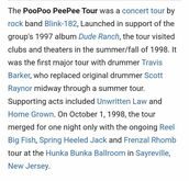 blink-182 / Reel Big Fish / Unwritten Law / Spring Heeled Jack / Frenzal Rhomb / Homegrown on Oct 1, 1998 [979-small]