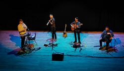 Gnoss: Tiernan Courell (whistle), Graham Rorie (fiddle), Aidan Moodie (guitar), Craig Baxter (bodhrán)., Gnoss on May 3, 2025 [469-small]