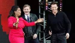 Daniel Craig and Hugh Jackman, Oprah Friday’s Live from Central Park NYC on Sep 18, 2009 [579-small]