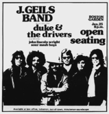 The J. Geils Band / Duke And The Drivers / John Lincoln Wright / Sour Mash Boys on Jan 25, 1975 [989-small]