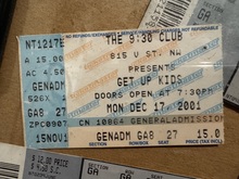 The Get Up Kids / The Appleseed Cast on Dec 17, 2001 [105-small]