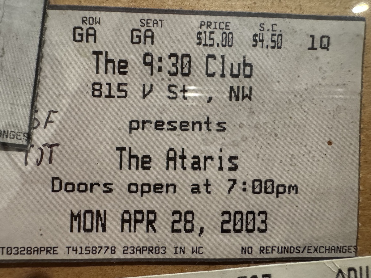 2003 Concert History of 9:30 Club Washington, District of Columbia