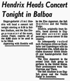 Jimi Hendrix / Vanilla Fudge / Soft Machine / Eire Apparent on Sep 3, 1968 [453-small]