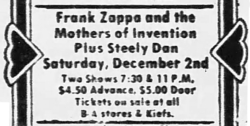 Frank Zappa / Steely Dan on Dec 2, 1972 [077-small]