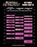Friday Lineup and set times., Milwaukee Metal Fest 2025 on May 16, 2025 [086-small]