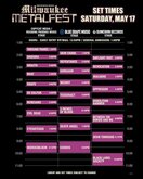 Saturday Lineup and set times., Milwaukee Metal Fest 2025 on May 16, 2025 [087-small]