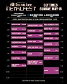 Sunday Lineup and set times., Milwaukee Metal Fest 2025 on May 16, 2025 [088-small]