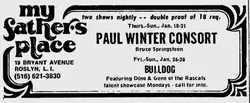 Paul winter consort / Bruce Springsteen & The E Street Band on Jan 19, 1973 [848-small]