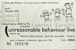 Laurent Garnier / Patrice (dub action) / Jack De Marseille / Cedr’x on Jul 20, 2000 [637-small]