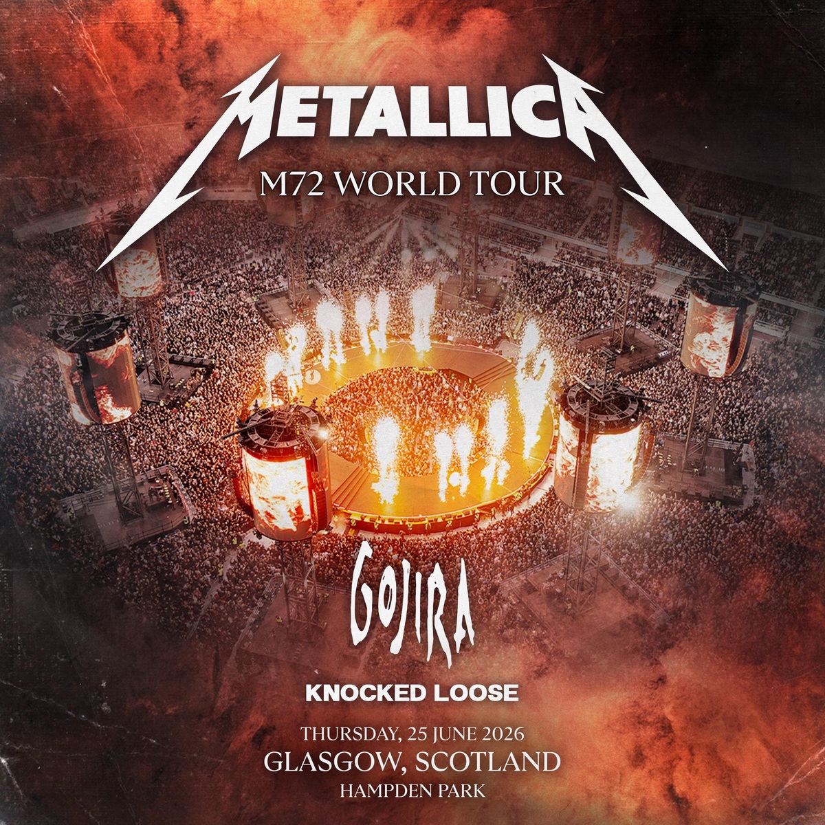 Jun 25, 2026: Metallica / Gojira / Knocked Loose at Hampden Park