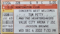 Tom Petty And The Heartbreakers / Jackson Browne on Dec 4, 2002 [952-small]