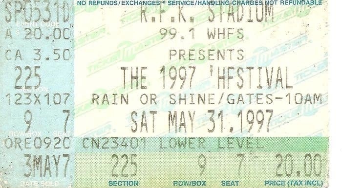 May 31, 1997: HFStival 1997 at RFK Stadium Washington, District of