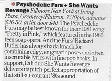 The Psychedelic Furs / She Wants Revenge on Jun 4, 2010 [396-small]