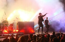 AFI ~ Adam Carson, Davey Havok & Jade Puget, tags: AFI, San Diego, California, United States, Cal Coast Credit Union Open Air Theatre - Citizen / AFI / Circa Survive on Aug 1, 2017 [398-small]