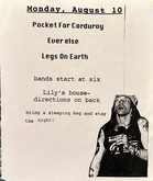 Pocket for Corduroy / Everelse / Legs on Earth on Aug 10, 1999 [972-small]