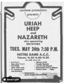 Uriah Heep / Nazareth / The Dictators on May 24, 1977 [968-small]