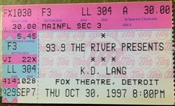 kd lang on Oct 30, 1997 [553-small]