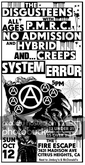 Hybrid Creeps / No Admission / The Disgusteens / P.M.R.C. / System Error on Oct 12, 2008 [024-small]