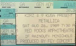 Metallica / The Cult on Aug 26, 1989 [548-small]